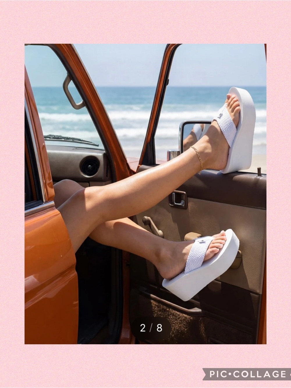 💖Rocket Dog “Diver” White Wedge Flip
Flops💖